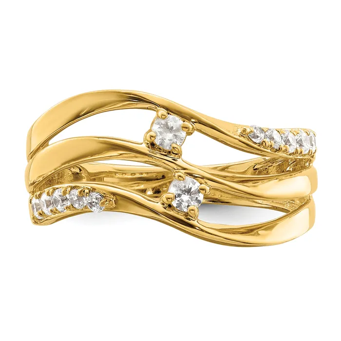 Goldia Rings 14k Yellow Gold 13 Ct Lab Grown Diamond VSSI G Fashion Ring