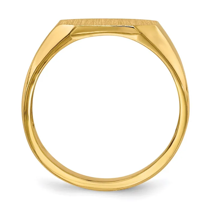 Goldia Rings 14K Yellow Gold 125x110mm Open Back Signet Ring