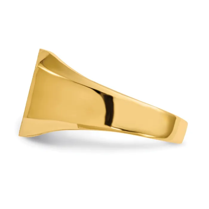 Goldia Rings 14K Yellow Gold 125x110mm Open Back Signet Ring