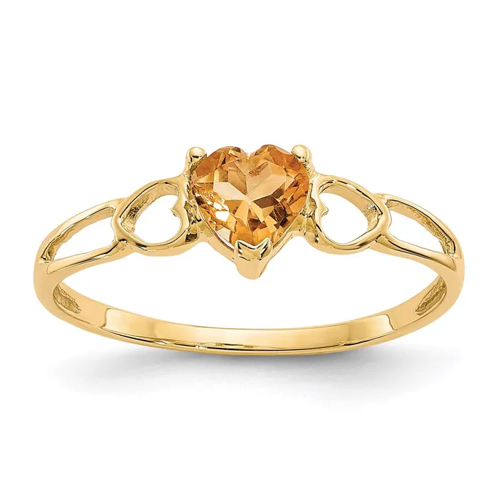 Goldia Rings 14K Yellow Gold Citrine Birthstone Ring
