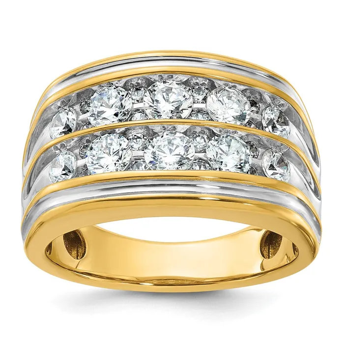 Goldia Rings 14k Yellow u0026 Rhodium Gold with White Rhodium Mens 2 carat Diamond Complete Ring Goldia Rings 14k Yellow u0026 Rhodium Gold with White Rhodium Mens 2 carat Diamond Complete Ring