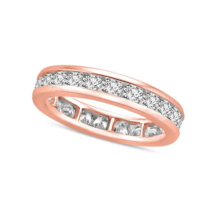 Goldia Rings 20 CT TW Natural Diamond Eternity Wedding Band in Solid 14K Rose Gold Goldia Rings 20 CT TW Natural Diamond Eternity Wedding Band in Solid 14K Rose Gold