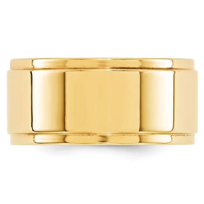 Goldia Rings Solid 10K Yellow Gold 10mm Flat with Step Edge MensWomens Wedding Band Ring Size 115 Goldia Rings Solid 10K Yellow Gold 10mm Flat with Step Edge MensWomens Wedding Band Ring Size 115