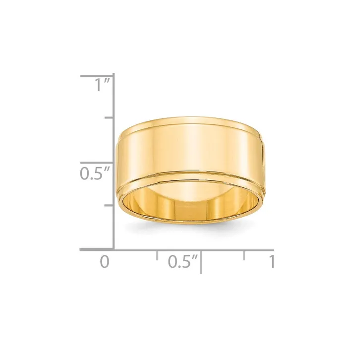 Goldia Rings Solid 10K Yellow Gold 10mm Flat with Step Edge MensWomens Wedding Band Ring Size 115 Goldia Rings Solid 10K Yellow Gold 10mm Flat with Step Edge MensWomens Wedding Band Ring Size 115
