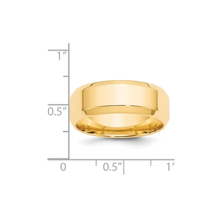 Goldia Rings Solid 10K Yellow Gold 8mm Bevel Edge Comfort Fit MensWomens Wedding Band Ring Size 95 Goldia Rings Solid 10K Yellow Gold 8mm Bevel Edge Comfort Fit MensWomens Wedding Band Ring Size 95
