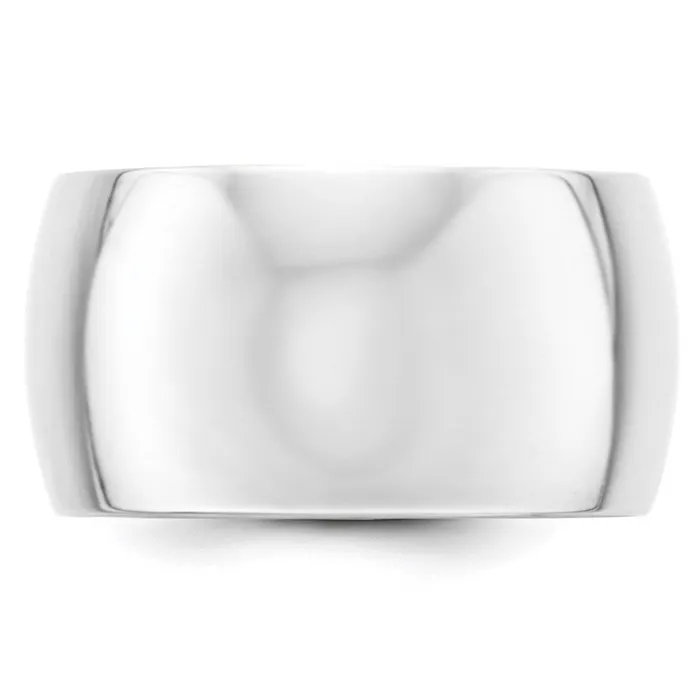 Goldia Rings Solid 14K White Gold 12mm Half Round MensWomens Wedding Band Ring Size 6 Goldia Rings Solid 14K White Gold 12mm Half Round MensWomens Wedding Band Ring Size 6