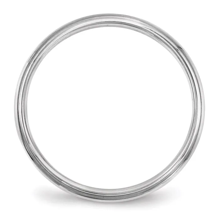 Goldia Rings Solid 14K White Gold 25mm Half Round with Edge MensWomens Wedding Band Ring Size 105 Goldia Rings Solid 14K White Gold 25mm Half Round with Edge MensWomens Wedding Band Ring Size 105