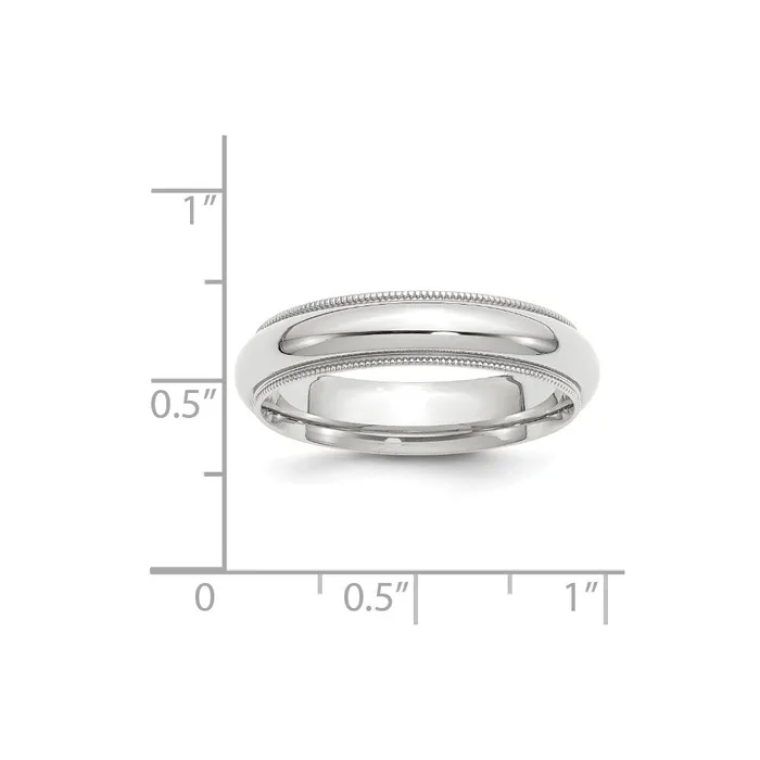 Goldia Rings Solid 14K White Gold 5mm Milgrain Comfort Fit MensWomens Wedding Band Ring Size 105 Goldia Rings Solid 14K White Gold 5mm Milgrain Comfort Fit MensWomens Wedding Band Ring Size 105