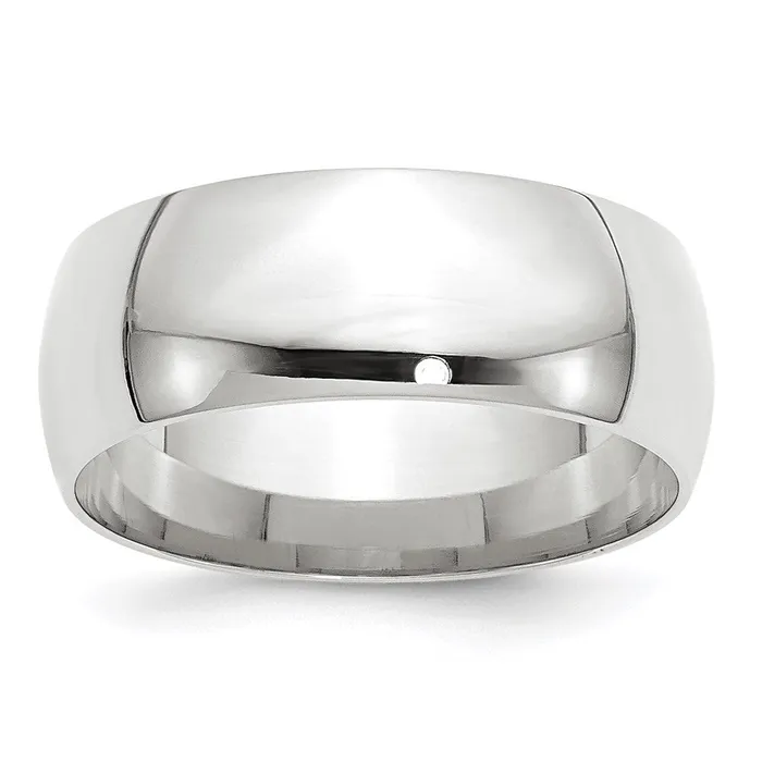 Goldia Rings Solid 14K White Gold 8mm Light Weight Comfort Fit MensWomens Wedding Band Ring Size 11 Goldia Rings Solid 14K White Gold 8mm Light Weight Comfort Fit MensWomens Wedding Band Ring Size 11