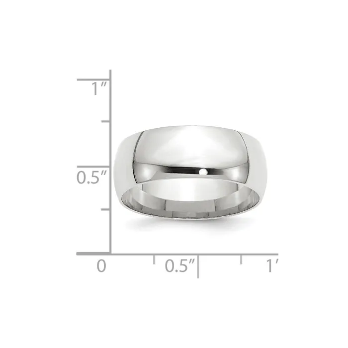 Goldia Rings Solid 14K White Gold 8mm Light Weight Comfort Fit MensWomens Wedding Band Ring Size 11 Goldia Rings Solid 14K White Gold 8mm Light Weight Comfort Fit MensWomens Wedding Band Ring Size 11