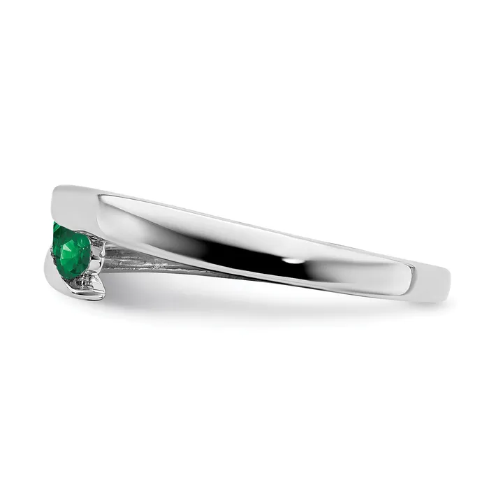 Goldia Rings Solid 14k White Gold wBlacK Rhodium and BlacK Simulated CZ Ring