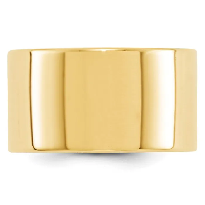 Goldia Rings Solid 14K Yellow Gold 12mm Light Weight Flat MensWomens Wedding Band Ring Size 8 Goldia Rings Solid 14K Yellow Gold 12mm Light Weight Flat MensWomens Wedding Band Ring Size 8