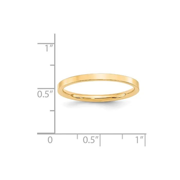 Goldia Rings Solid 14K Yellow Gold 2mm Standard Flat Comfort Fit MensWomens Wedding Band Ring Size 11 Goldia Rings Solid 14K Yellow Gold 2mm Standard Flat Comfort Fit MensWomens Wedding Band Ring Size 11