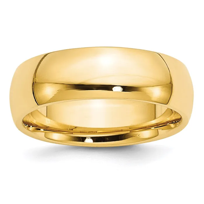 Goldia Rings Solid 14K Yellow Gold 7mm Comfort Fit MensWomens Wedding Band Ring Size 75 Goldia Rings Solid 14K Yellow Gold 7mm Comfort Fit MensWomens Wedding Band Ring Size 75