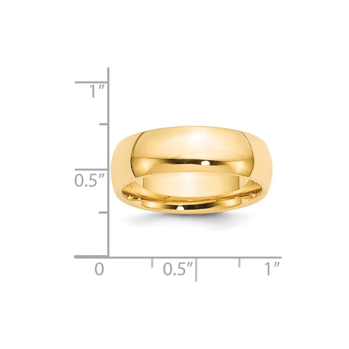 Goldia Rings Solid 14K Yellow Gold 7mm Comfort Fit MensWomens Wedding Band Ring Size 75 Goldia Rings Solid 14K Yellow Gold 7mm Comfort Fit MensWomens Wedding Band Ring Size 75