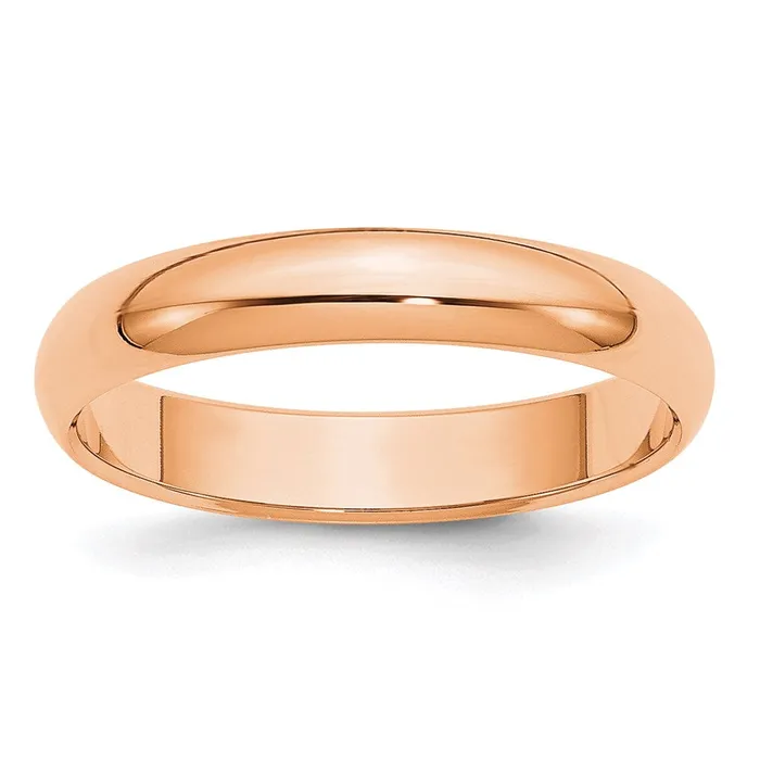 Goldia Rings Solid 14K Yellow Gold Rose Gold 4mm HalfRound Wedding MensWomens Wedding Band Ring Size 9 Goldia Rings Solid 14K Yellow Gold Rose Gold 4mm HalfRound Wedding MensWomens Wedding Band Ring Size 9