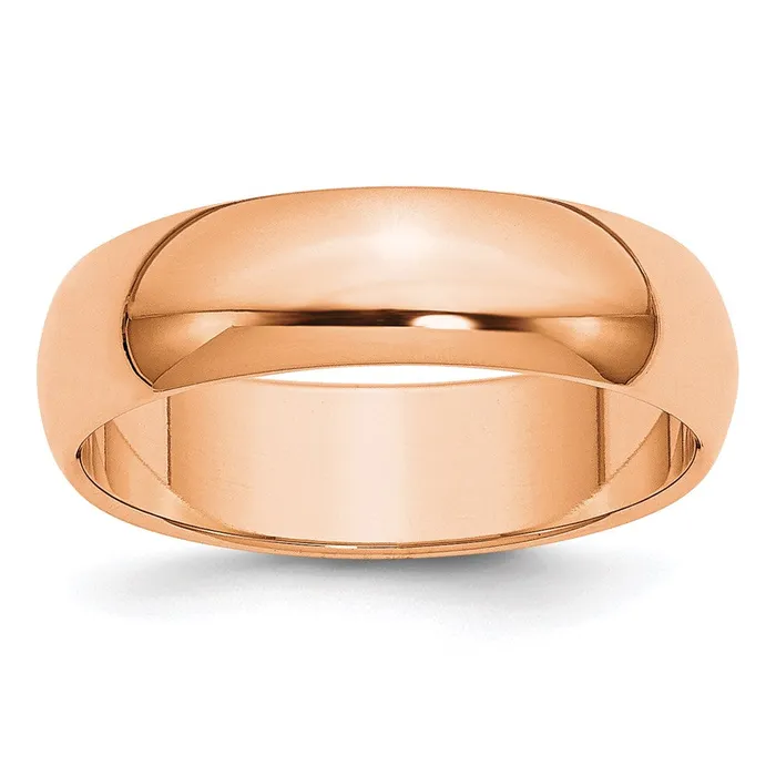 Goldia Rings Solid 14K Yellow Gold Rose Gold 6mm HalfRound Wedding MensWomens Wedding Band Ring Size 4 Goldia Rings Solid 14K Yellow Gold Rose Gold 6mm HalfRound Wedding MensWomens Wedding Band Ring Size 4