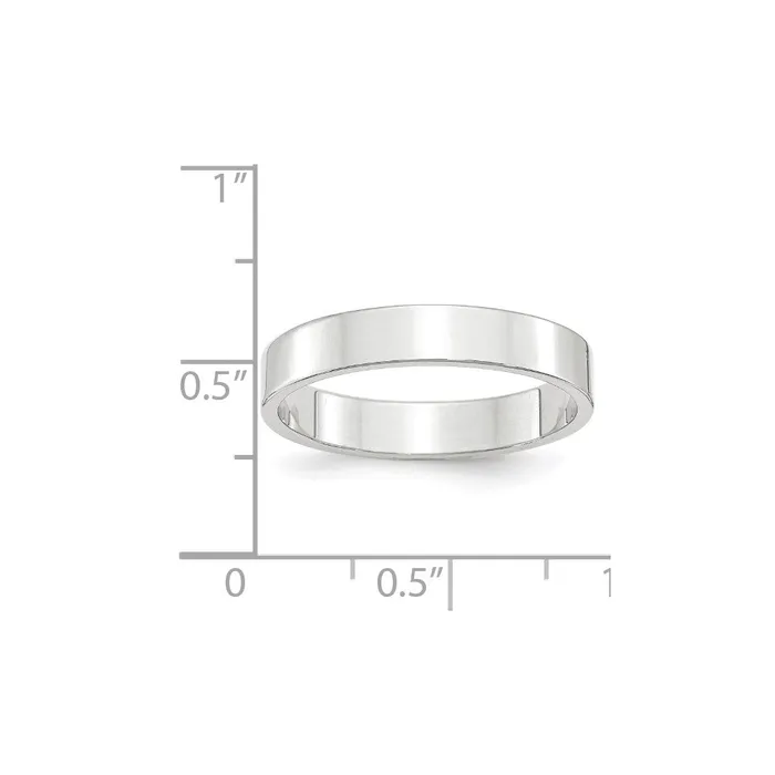 Goldia Rings Solid 18K White Gold 4mm Light Weight Flat MensWomens Wedding Band Ring Size 135 Goldia Rings Solid 18K White Gold 4mm Light Weight Flat MensWomens Wedding Band Ring Size 135