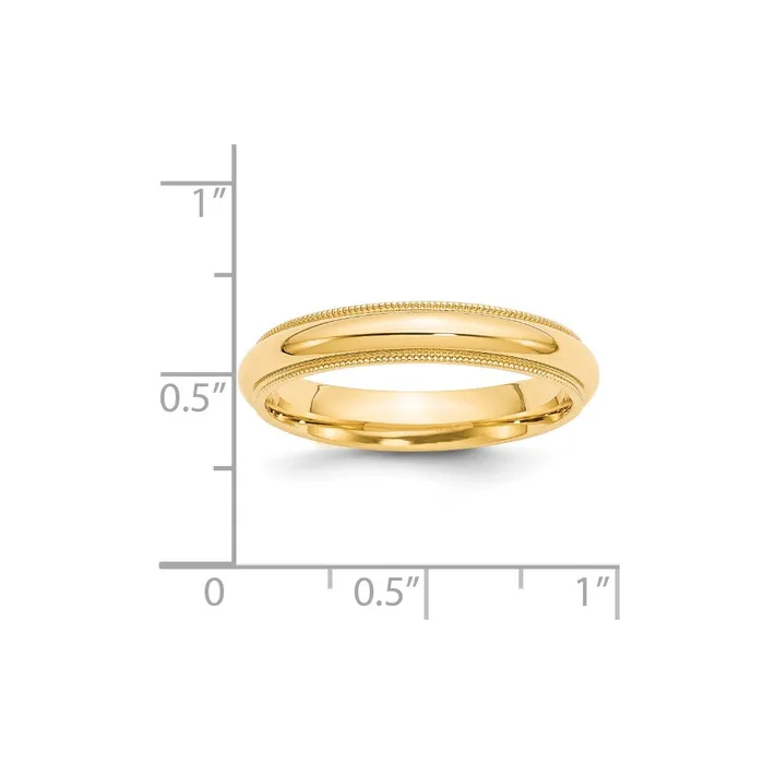 Goldia Rings Solid 18K Yellow Gold 4mm Milgrain Comfort Fit MensWomens Wedding Band Ring Size 13 Goldia Rings Solid 18K Yellow Gold 4mm Milgrain Comfort Fit MensWomens Wedding Band Ring Size 13