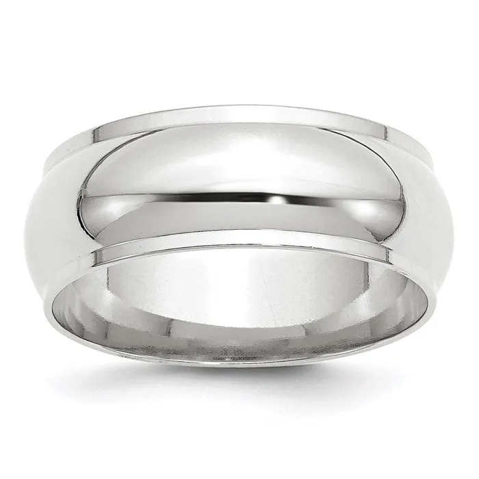 Goldia Solid 10K White Gold 8mm Half Round with Edge MensWomens Wedding Band Ring Size 8 Rings Goldia Solid 10K White Gold 8mm Half Round with Edge MensWomens Wedding Band Ring Size 8 Rings