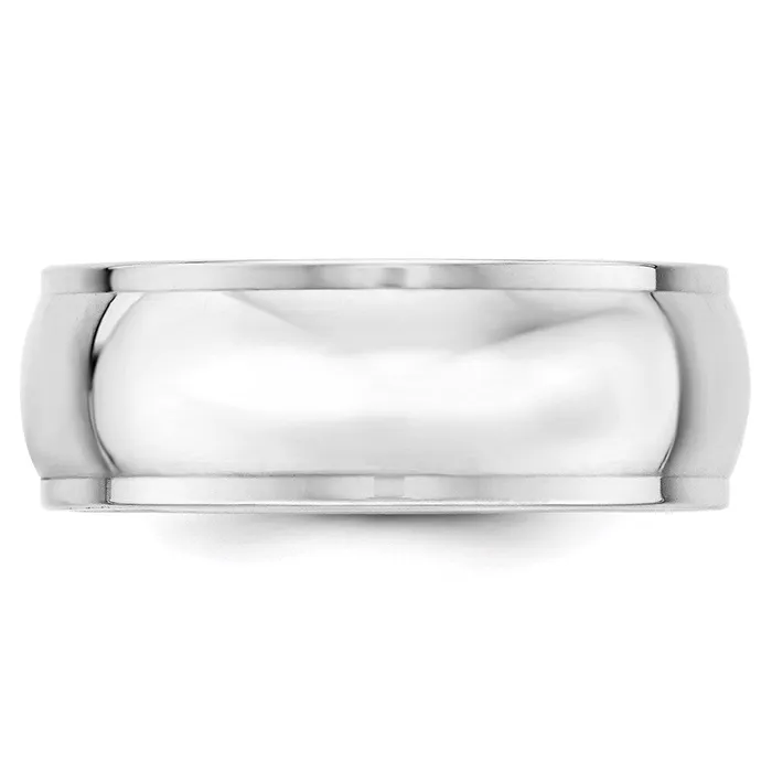 Goldia Solid 10K White Gold 8mm Half Round with Edge MensWomens Wedding Band Ring Size 8 Rings Goldia Solid 10K White Gold 8mm Half Round with Edge MensWomens Wedding Band Ring Size 8 Rings