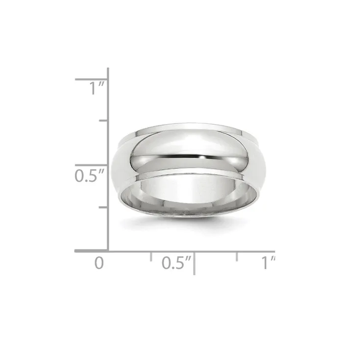 Goldia Solid 10K White Gold 8mm Half Round with Edge MensWomens Wedding Band Ring Size 8 Rings Goldia Solid 10K White Gold 8mm Half Round with Edge MensWomens Wedding Band Ring Size 8 Rings