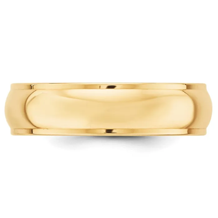 Goldia Solid 10K Yellow Gold 6mm Half Round with Edge MensWomens Wedding Band Ring Size 135 Rings Goldia Solid 10K Yellow Gold 6mm Half Round with Edge MensWomens Wedding Band Ring Size 135 Rings