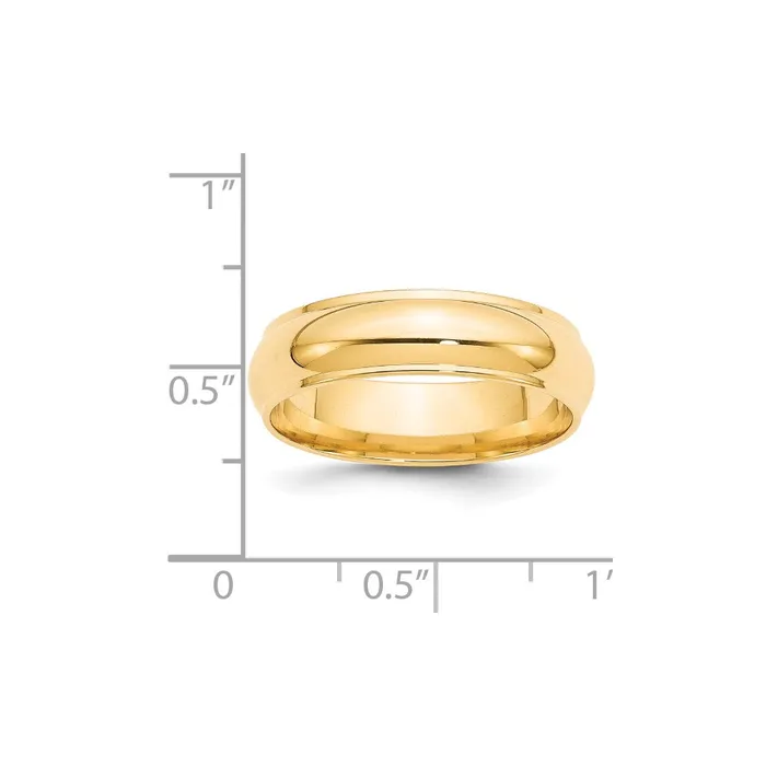 Goldia Solid 10K Yellow Gold 6mm Half Round with Edge MensWomens Wedding Band Ring Size 135 Rings Goldia Solid 10K Yellow Gold 6mm Half Round with Edge MensWomens Wedding Band Ring Size 135 Rings