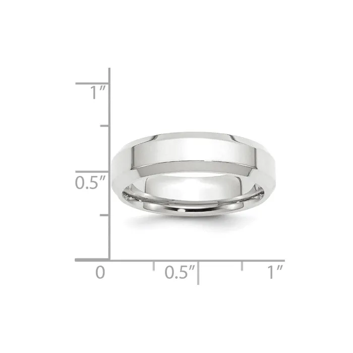 Goldia Solid 14K White Gold 6mm Bevel Edge Comfort Fit MensWomens Wedding Band Ring Size 75 Rings Goldia Solid 14K White Gold 6mm Bevel Edge Comfort Fit MensWomens Wedding Band Ring Size 75 Rings