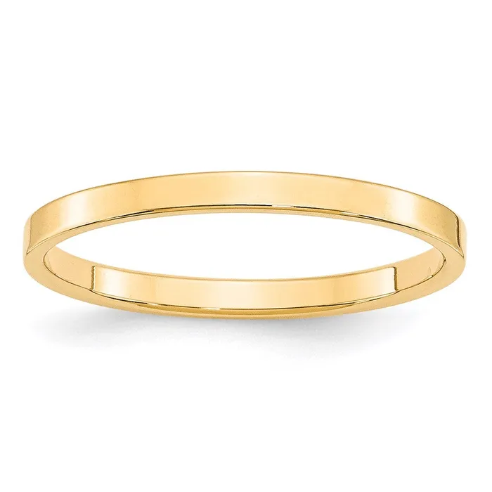 Goldia Solid 14K Yellow Gold 2mm Light Weight Flat MensWomens Wedding Band Ring Size 115 Rings Goldia Solid 14K Yellow Gold 2mm Light Weight Flat MensWomens Wedding Band Ring Size 115 Rings