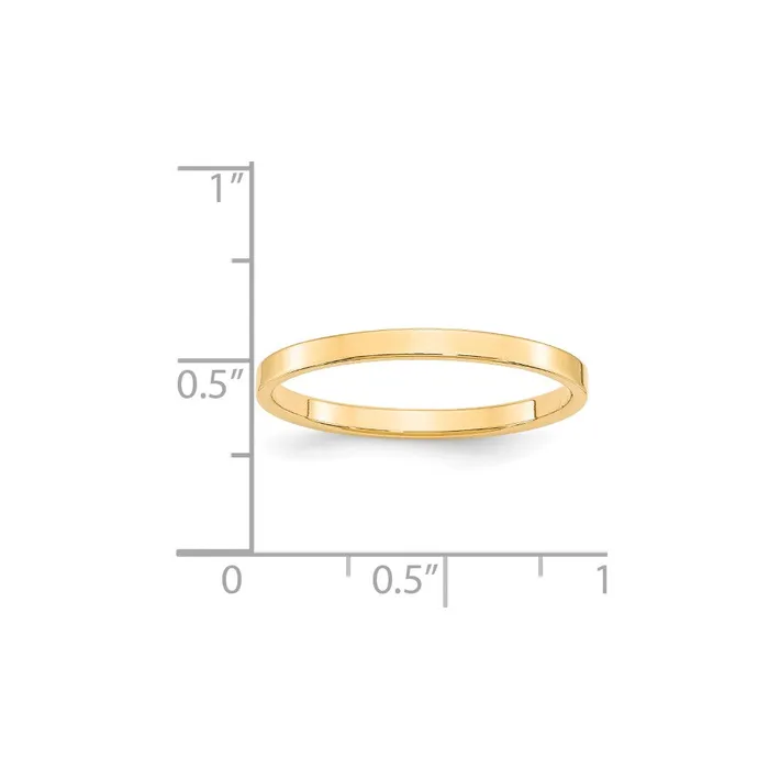 Goldia Solid 14K Yellow Gold 2mm Light Weight Flat MensWomens Wedding Band Ring Size 115 Rings Goldia Solid 14K Yellow Gold 2mm Light Weight Flat MensWomens Wedding Band Ring Size 115 Rings
