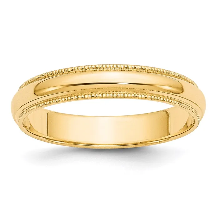 Goldia Solid 14K Yellow Gold 4mm Milgrain Half Round MensWomens Wedding Band Ring Size 13 Rings Goldia Solid 14K Yellow Gold 4mm Milgrain Half Round MensWomens Wedding Band Ring Size 13 Rings
