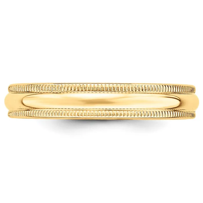 Goldia Solid 14K Yellow Gold 4mm Milgrain Half Round MensWomens Wedding Band Ring Size 13 Rings Goldia Solid 14K Yellow Gold 4mm Milgrain Half Round MensWomens Wedding Band Ring Size 13 Rings