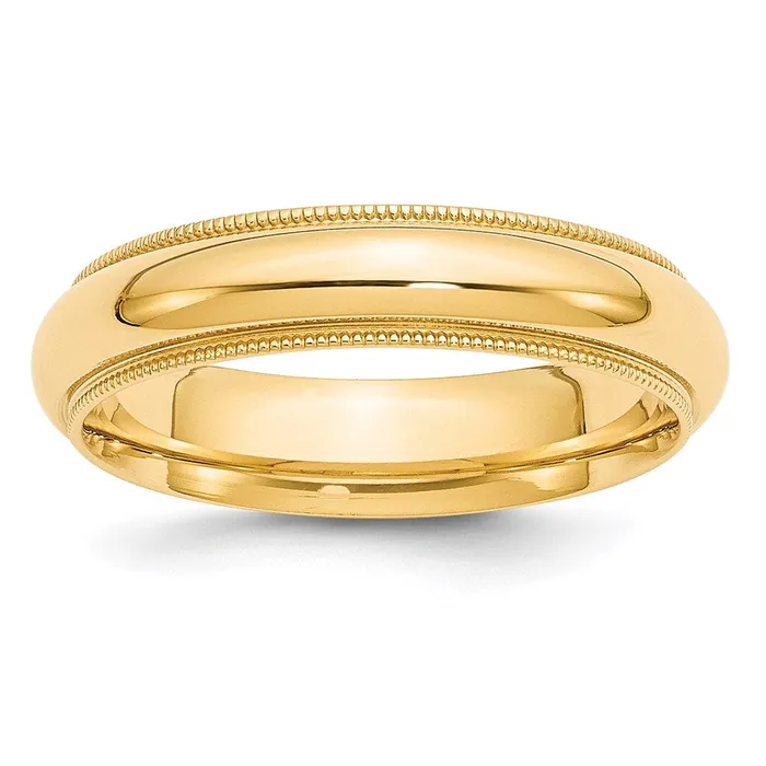 Goldia Solid 14K Yellow Gold 5mm Milgrain Comfort Fit MensWomens Wedding Band Ring Size 14 Rings Goldia Solid 14K Yellow Gold 5mm Milgrain Comfort Fit MensWomens Wedding Band Ring Size 14 Rings