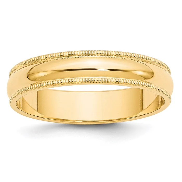 Goldia Solid 14K Yellow Gold 5mm Milgrain HalfRound Wedding MensWomens Wedding Band Ring Size 12 Rings Goldia Solid 14K Yellow Gold 5mm Milgrain HalfRound Wedding MensWomens Wedding Band Ring Size 12 Rings