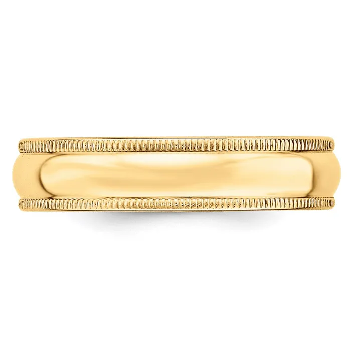 Goldia Solid 14K Yellow Gold 5mm Milgrain HalfRound Wedding MensWomens Wedding Band Ring Size 12 Rings Goldia Solid 14K Yellow Gold 5mm Milgrain HalfRound Wedding MensWomens Wedding Band Ring Size 12 Rings