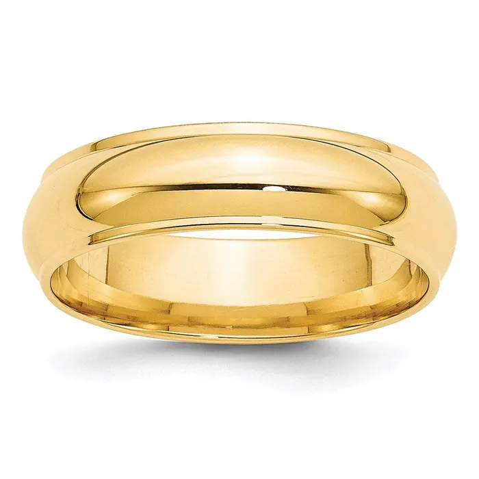 Goldia Solid 14K Yellow Gold 6mm Half Round with Edge MensWomens Wedding Band Ring Size 11 Rings Goldia Solid 14K Yellow Gold 6mm Half Round with Edge MensWomens Wedding Band Ring Size 11 Rings
