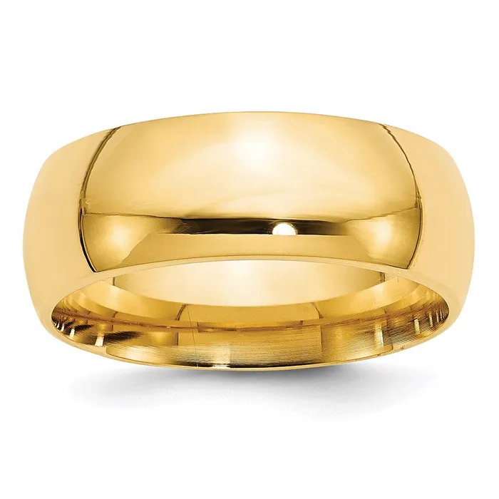 Goldia Solid 14K Yellow Gold 8mm Comfort Fit MensWomens Wedding Band Ring Size 75 Rings Goldia Solid 14K Yellow Gold 8mm Comfort Fit MensWomens Wedding Band Ring Size 75 Rings
