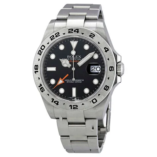 JMS always Bracelets Original PreOwned Rolex Explorer II Black Dial Stainless Steel Oyster Bracelet Automatic Mens Watch 216570BKSO JMS always Bracelets Original PreOwned Rolex Explorer II Black Dial Stainless Steel Oyster Bracelet Automatic Mens Watch 216570BKSO