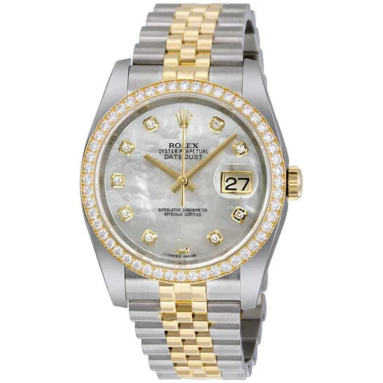 JMS always Bracelets Original Rolex Datejust 36 Mother of Pearl Dial Stainless Steel and 18K Yellow Gold Jubilee Bracelet Automatic Ladies Watch 116243MDJ JMS always Bracelets Original Rolex Datejust 36 Mother of Pearl Dial Stainless Steel and 18K Yellow Gold Jubilee Bracelet Automatic Ladies Watch 116243MDJ