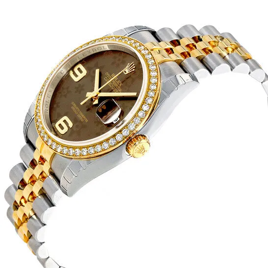 JMS always Bracelets Original Rolex Oyster Perpetual Datejust 36 Brown Floral Dial Stainless Steel and 18K Yellow Gold Jubilee Bracelet Automatic Ladies Watch 116243BRFAJ JMS always Bracelets Original Rolex Oyster Perpetual Datejust 36 Brown Floral Dial Stainless Steel and 18K Yellow Gold Jubilee Bracelet Automatic Ladies Watch 116243BRFAJ