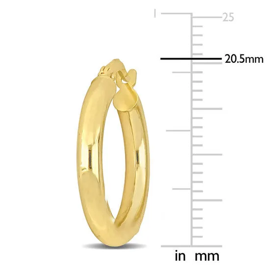 JMS always Earrings Original AMOUR 20mm Hoop Earrings In 14K Yellow Gold 3mm Wide JMS always Earrings Original AMOUR 20mm Hoop Earrings In 14K Yellow Gold 3mm Wide