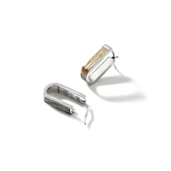 JMS always Earrings Original John Hardy Bamboo Striated Hoop Earring EZ50107 JMS always Earrings Original John Hardy Bamboo Striated Hoop Earring EZ50107