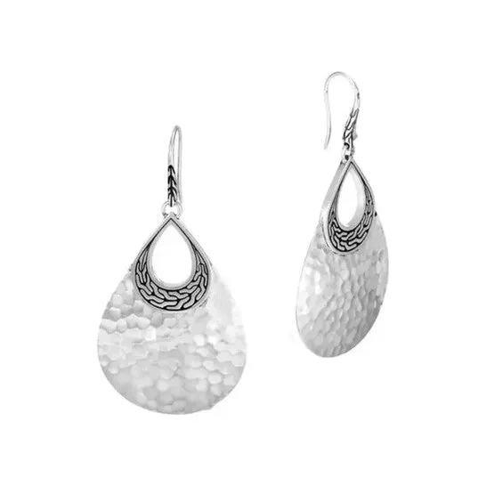JMS always Earrings Original John Hardy Classic Chain Hammered Teardrop Earring EB90585 JMS always Earrings Original John Hardy Classic Chain Hammered Teardrop Earring EB90585