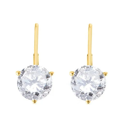 JMS always Earrings Original Maulijewels 030 Carat Natural Round White Diamond Martini Leverback Earrings For Womens In 14K Solid Yellow Gold JMS always Earrings Original Maulijewels 030 Carat Natural Round White Diamond Martini Leverback Earrings For Womens In 14K Solid Yellow Gold
