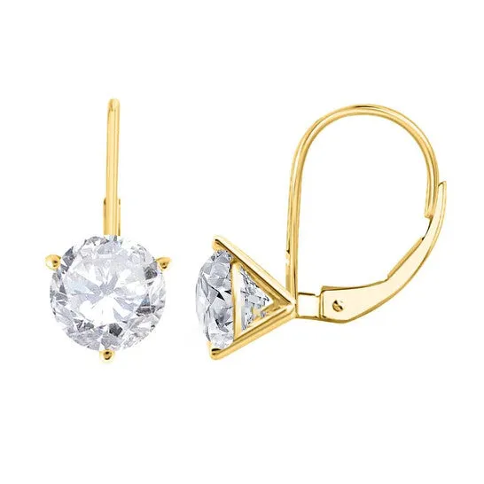 JMS always Earrings Original Maulijewels 030 Carat Natural Round White Diamond Martini Leverback Earrings For Womens In 14K Solid Yellow Gold JMS always Earrings Original Maulijewels 030 Carat Natural Round White Diamond Martini Leverback Earrings For Womens In 14K Solid Yellow Gold