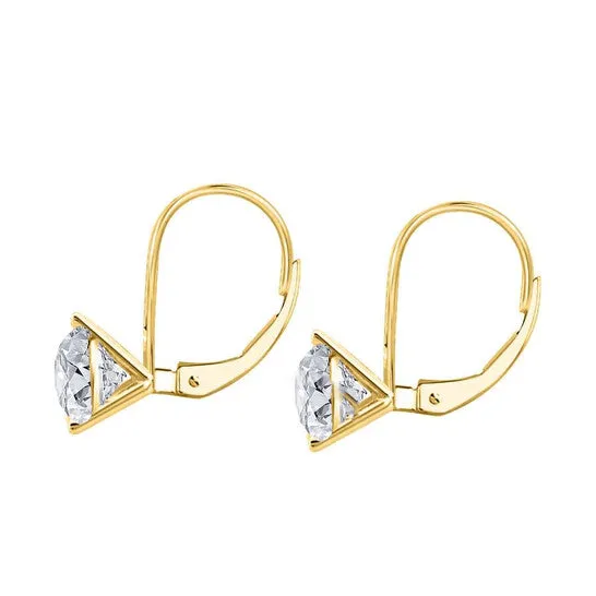 JMS always Earrings Original Maulijewels 030 Carat Natural Round White Diamond Martini Leverback Earrings For Womens In 14K Solid Yellow Gold JMS always Earrings Original Maulijewels 030 Carat Natural Round White Diamond Martini Leverback Earrings For Womens In 14K Solid Yellow Gold