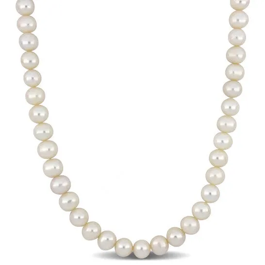 JMS always Necklaces Original AMOUR 995mm Offround Freshwater Cultured Mens Pearl Necklace with Large Sterling Silver Lobster Clasp 20 In JMS always Necklaces Original AMOUR 995mm Offround Freshwater Cultured Mens Pearl Necklace with Large Sterling Silver Lobster Clasp 20 In