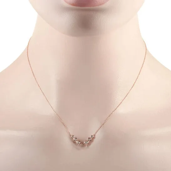 JMS always Necklaces Original LB Exclusive 14K Rose Gold 050 ct Diamond Pendant Necklace JMS always Necklaces Original LB Exclusive 14K Rose Gold 050 ct Diamond Pendant Necklace