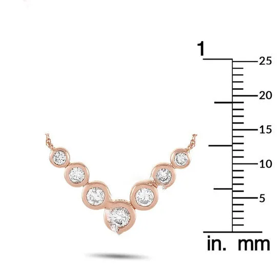 JMS always Necklaces Original LB Exclusive 14K Rose Gold 050 ct Diamond Pendant Necklace JMS always Necklaces Original LB Exclusive 14K Rose Gold 050 ct Diamond Pendant Necklace